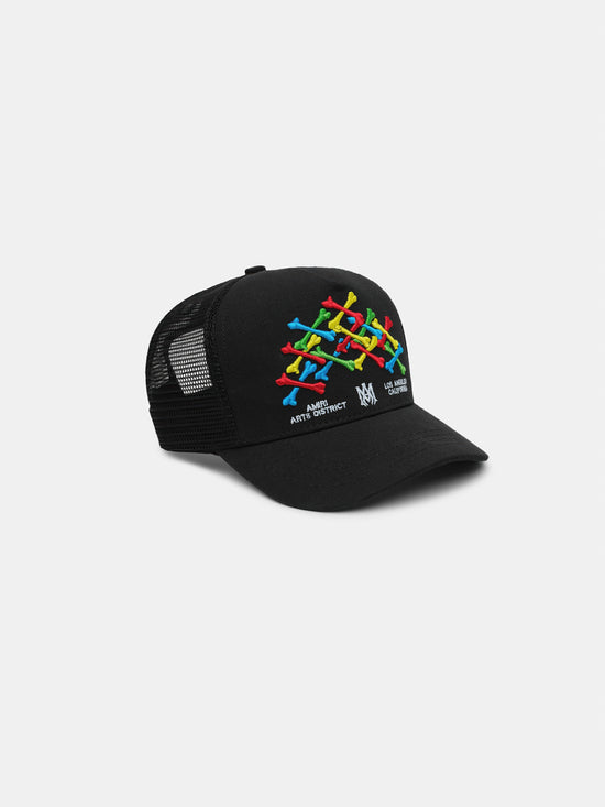 KIDS - KIDS' BONES TRUCKER HAT - Black - AMIRI