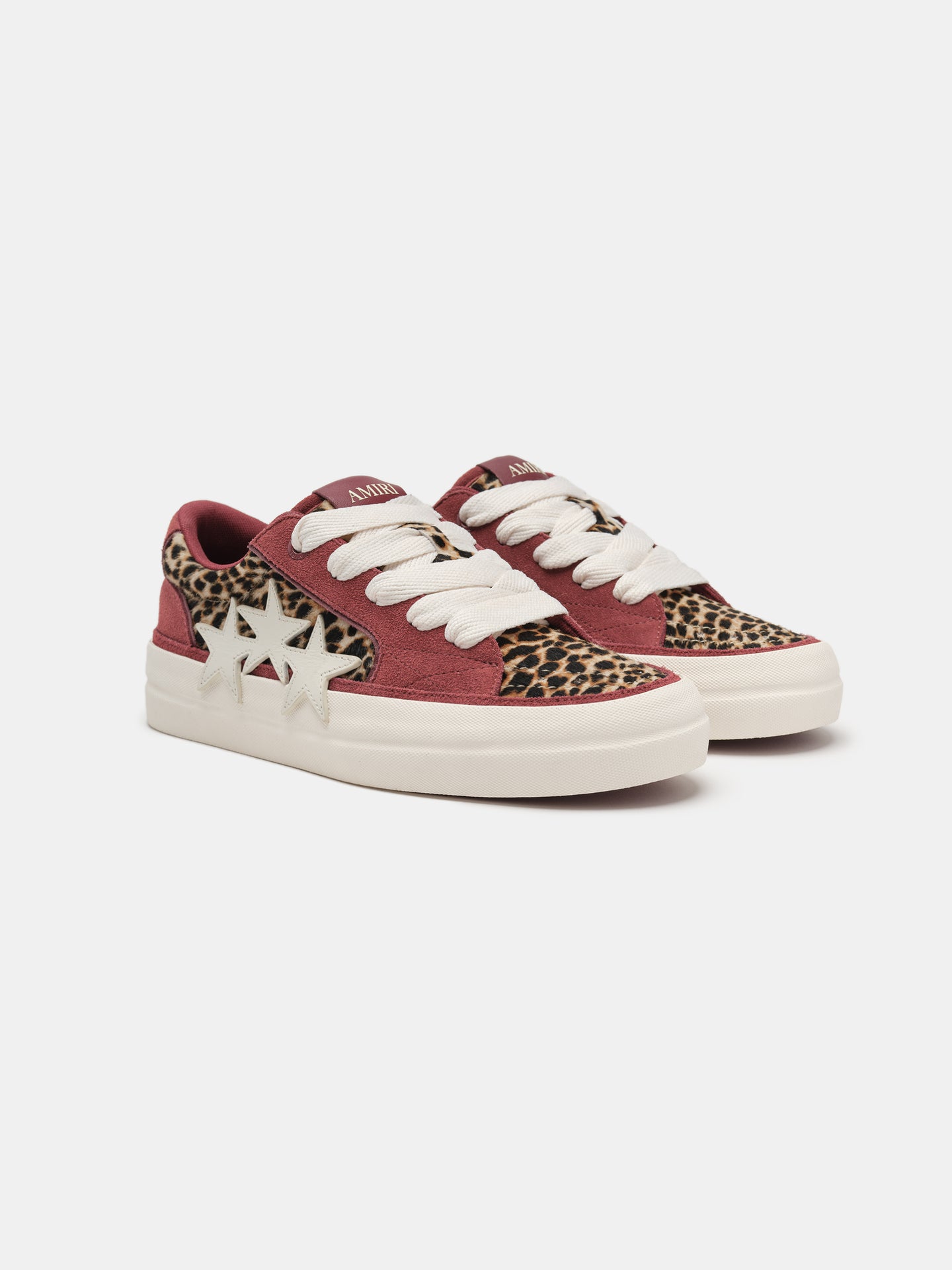 LEOPARD SUNSET SKATE LOW - Burgundy