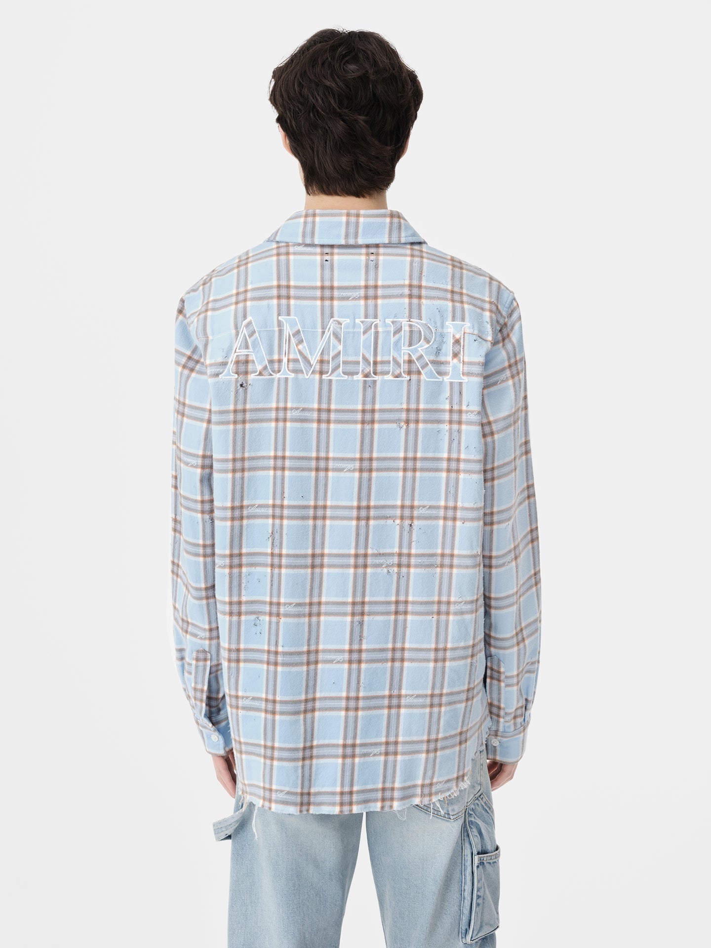 AMIRI SHOTGUN FLANNEL - Sea Blue