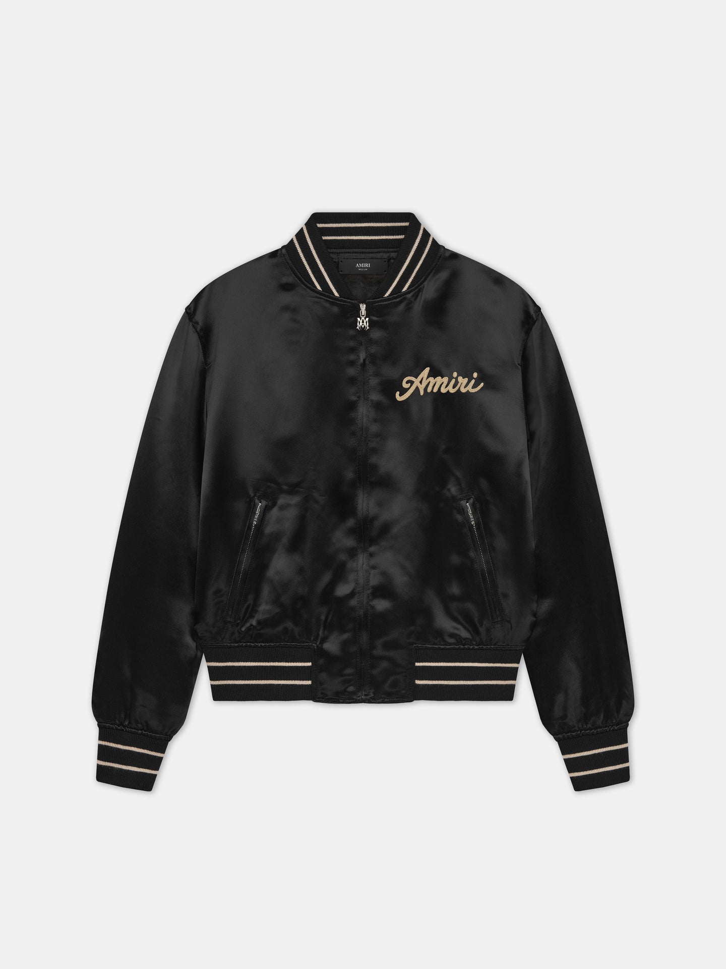 CLUB AMIRI SATIN JACKET - BLACK