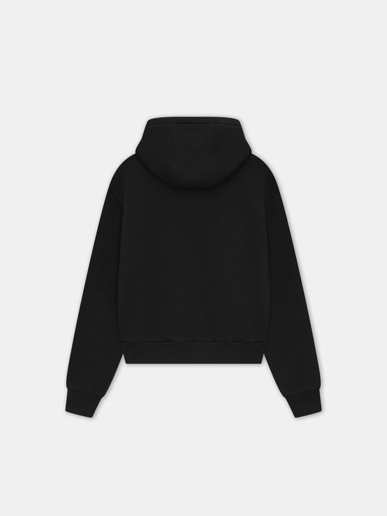 RELAXED ZIP UP HOODIE - BLACK - AMIRI