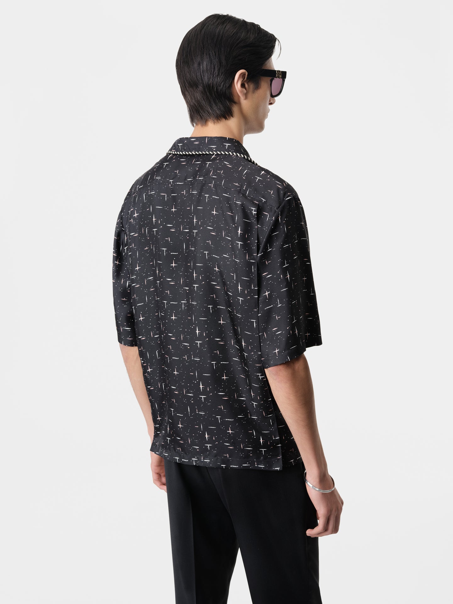 FLECK AMIRI BOWLING SHIRT - Black