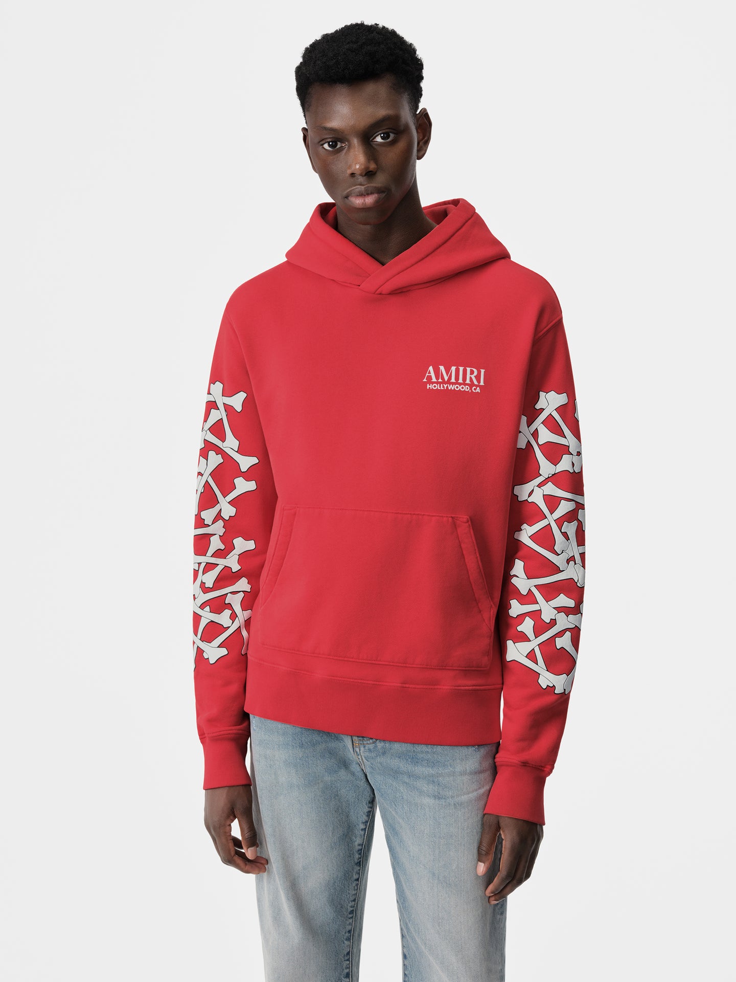 BONES STACKED HOODIE - Red