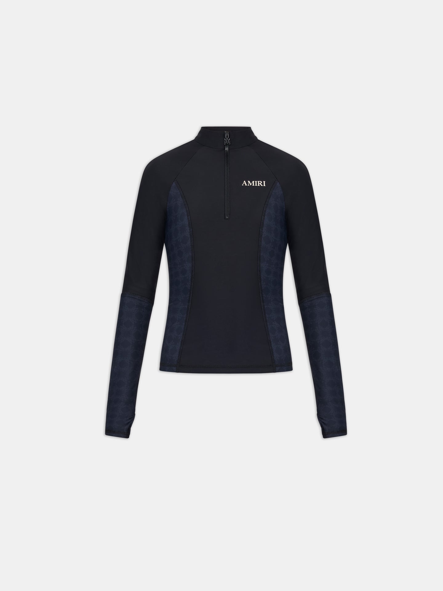 WOMEN - WOMEN'S MA QUAD LONG SLEEVE ZIP TOP - Black - AMIRI