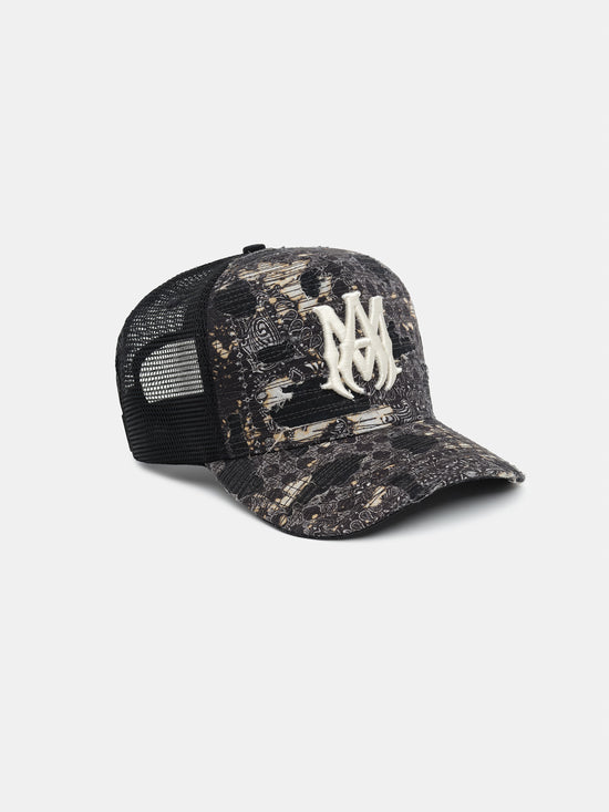BANDANA REPAIR TRUCKER HAT - Black - AMIRI