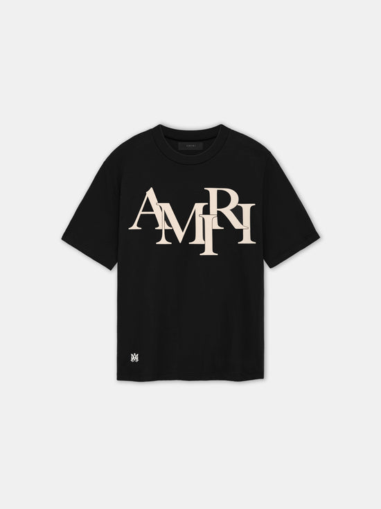 AMIRI STAGGERED TEE - Black