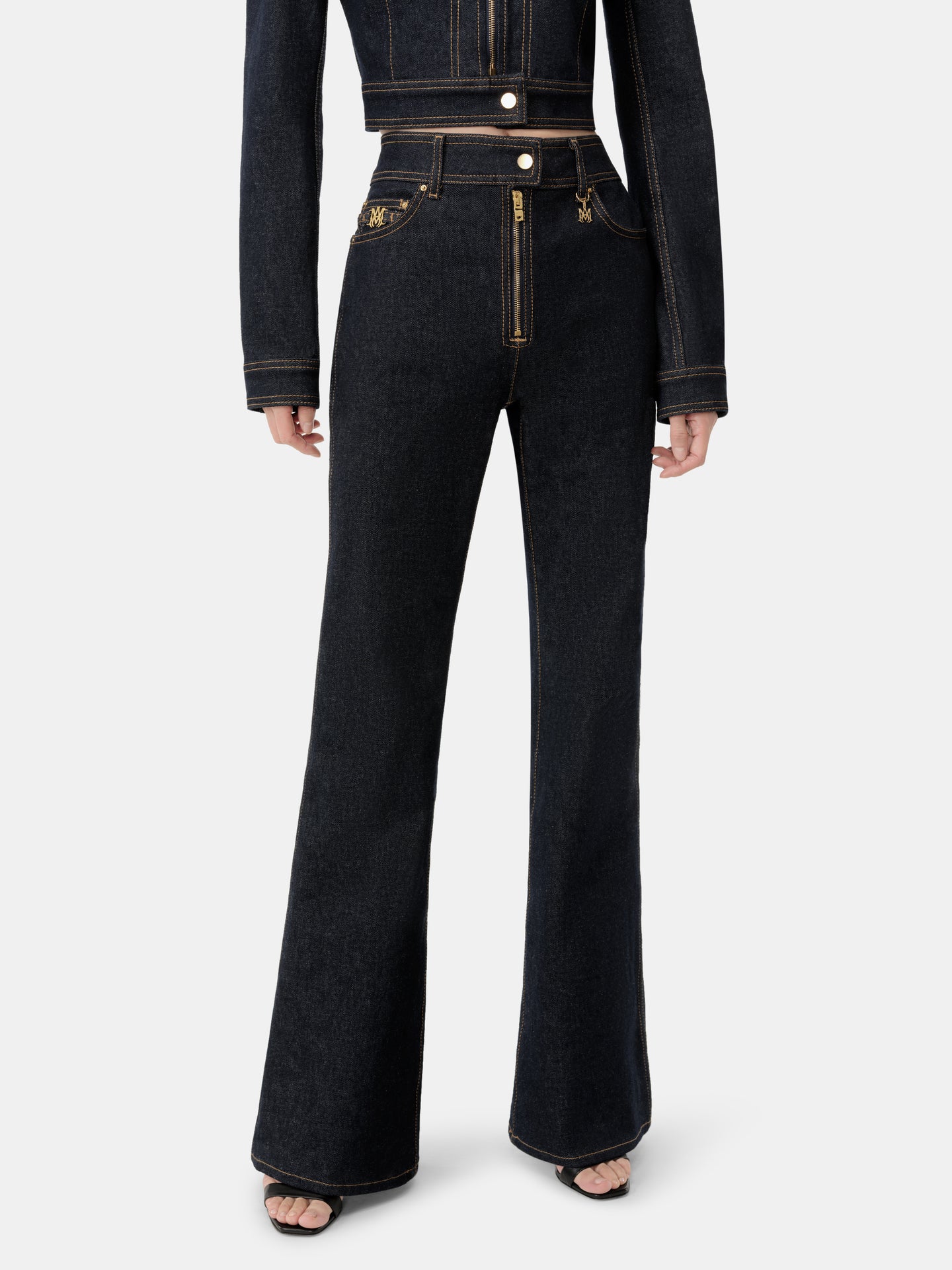 WOMEN - WOMEN'S ZIP UP FLARE JEAN - Raw Indigo - AMIRI