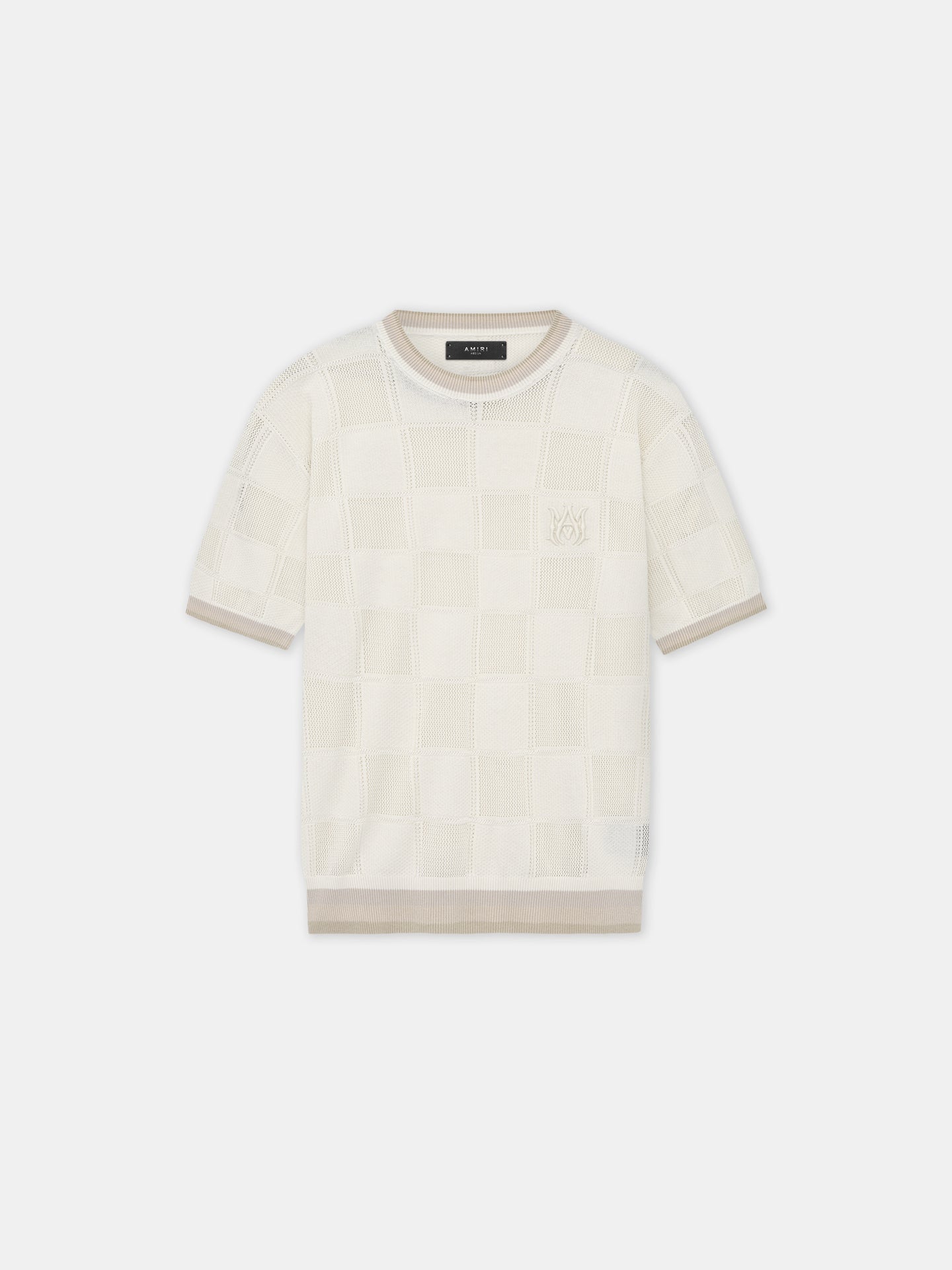 MA CHECKERED TEE - Birch