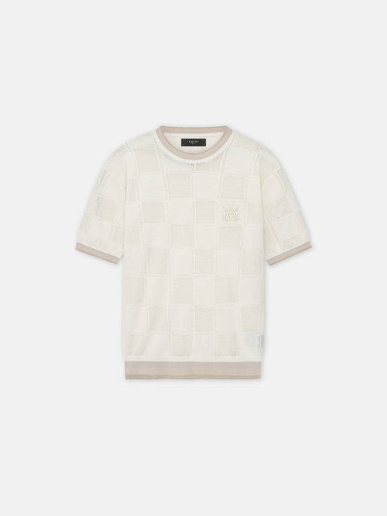 MA CHECKERED TEE - Birch