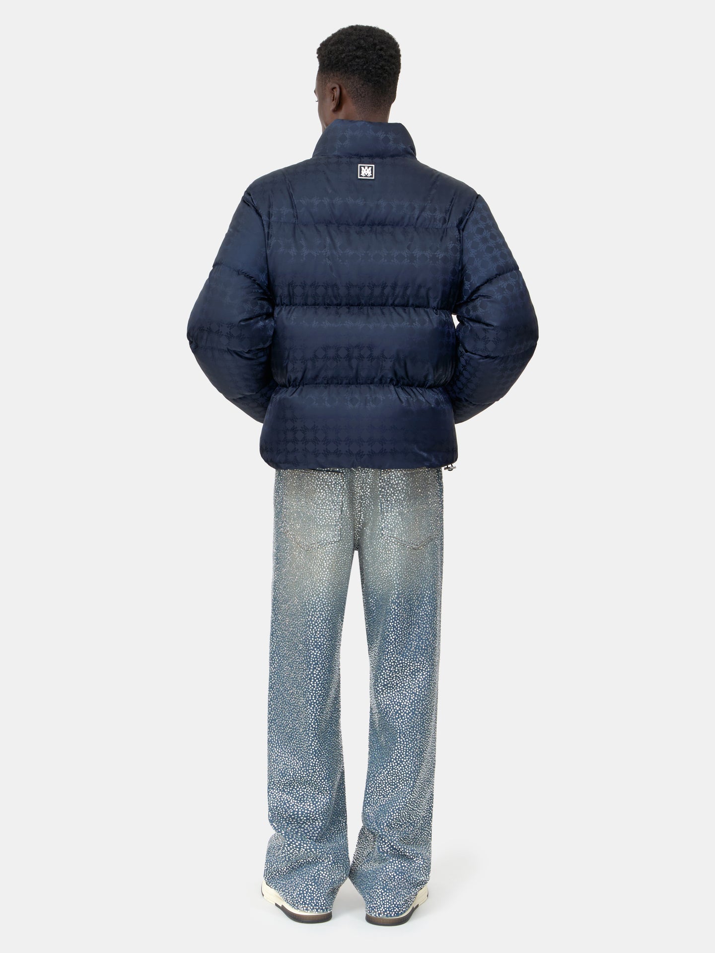 MA QUAD JACQUARD DOWN JACKET - Midnight Blue - AMIRI