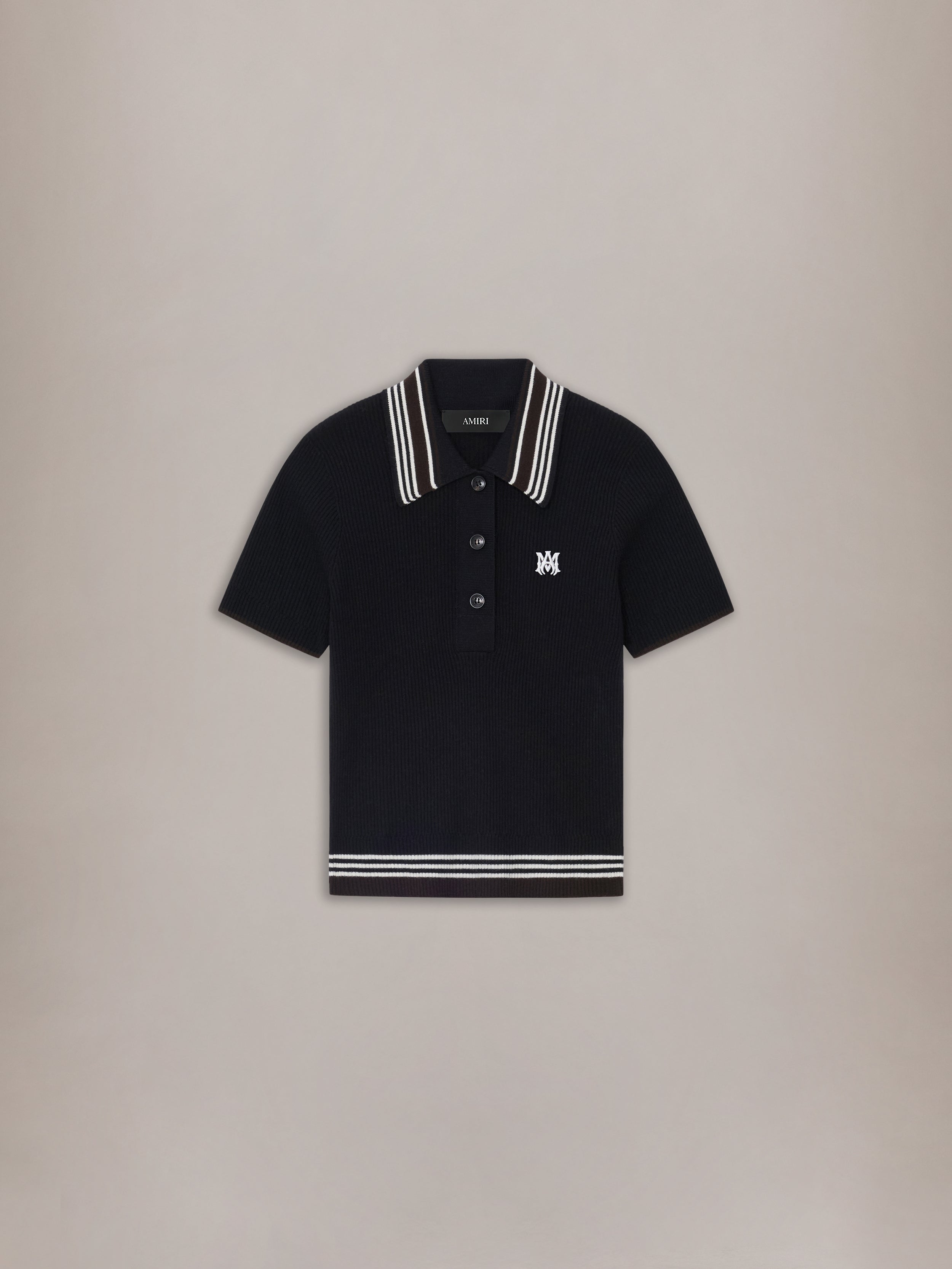 WOMEN - WOMEN'S MA STRIPE POLO - Black – AMIRI