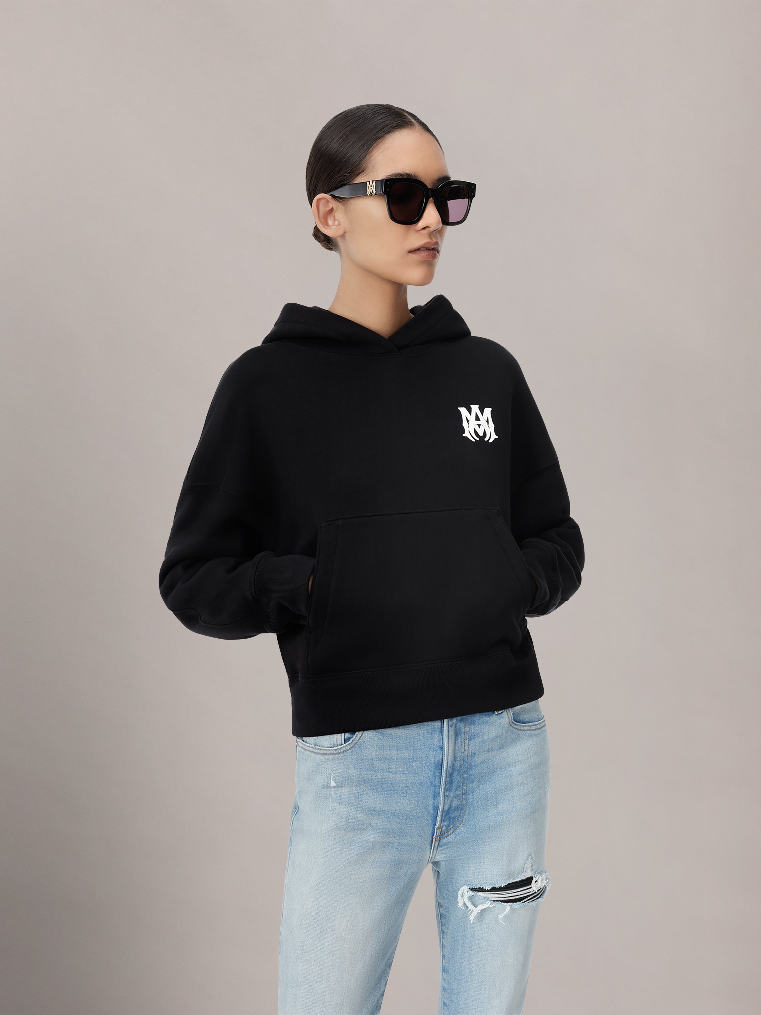 WOMEN - WOMEN'S MA CORE LOGO HOODIE - Black – AMIRI
