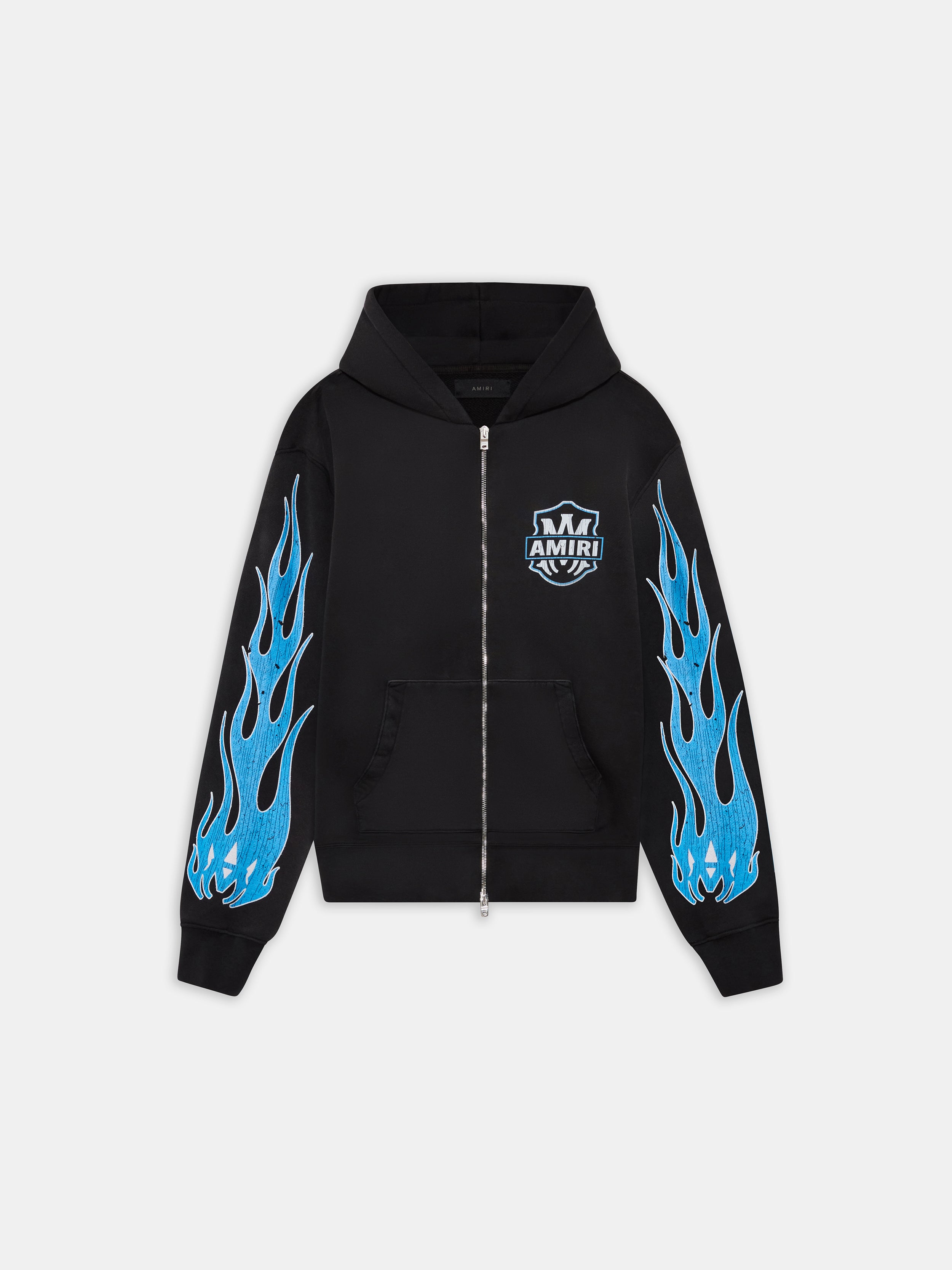 Product MA FLAMES ZIP HOODIE - Black featured image