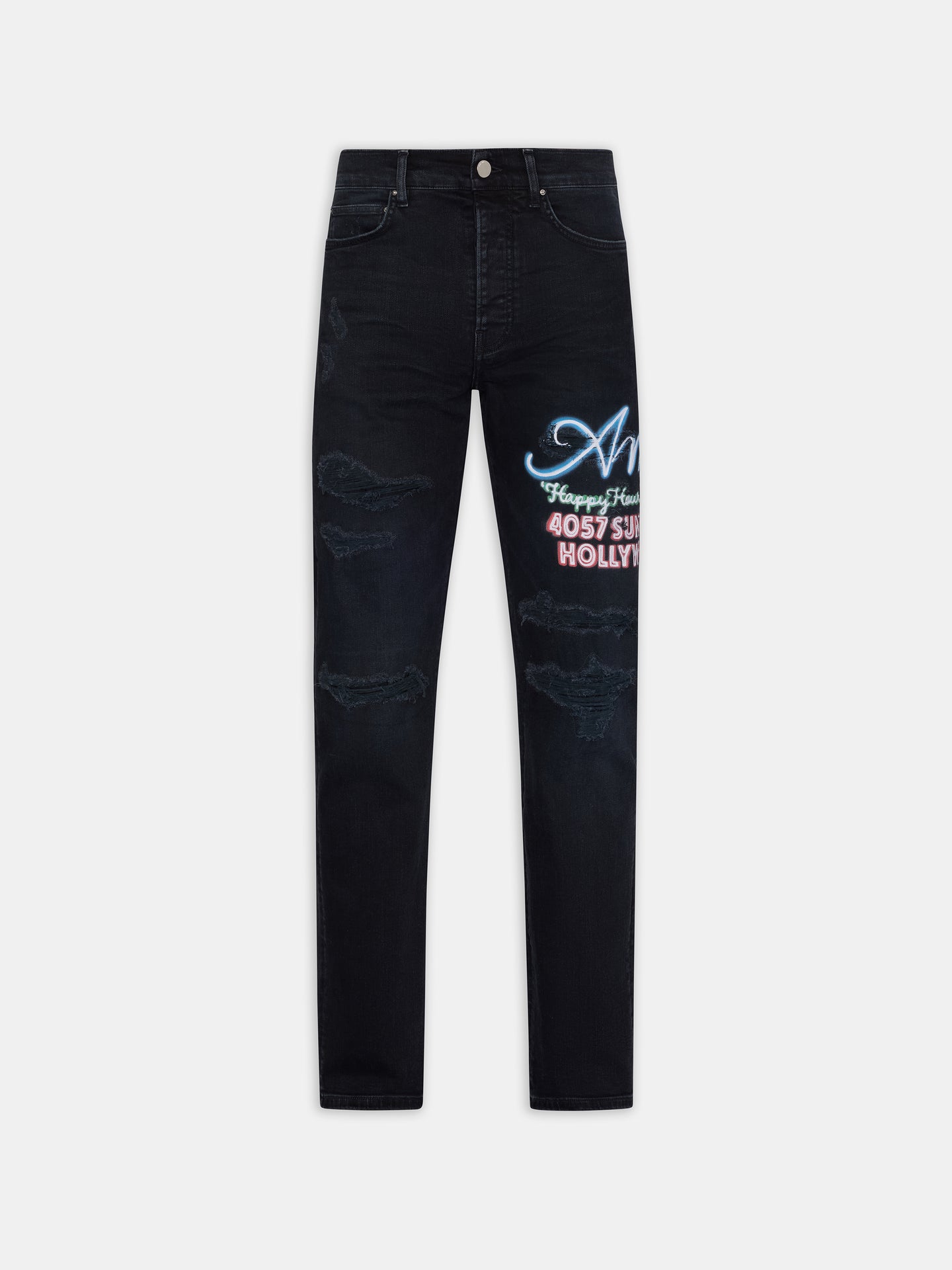 AMIRI NEON LIGHTS SLIM JEAN - DUSK BLACK