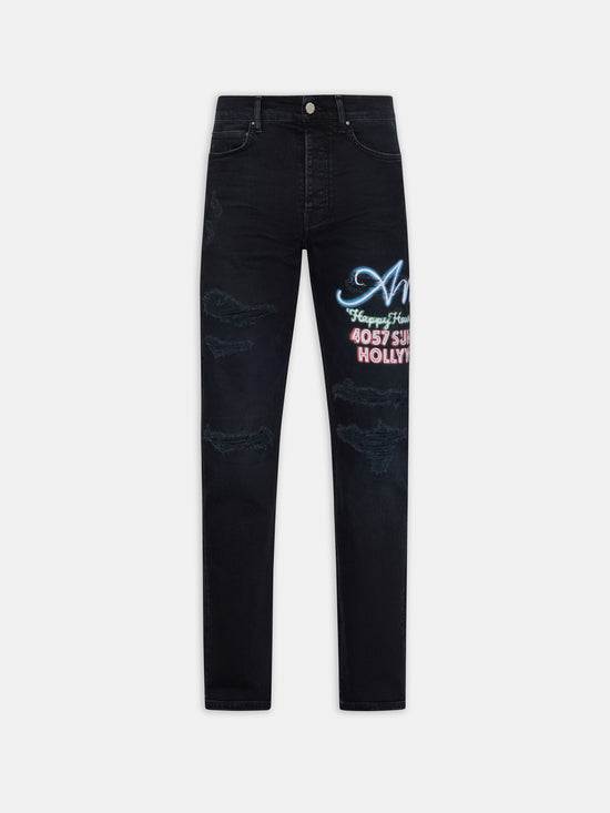 AMIRI NEON LIGHTS SLIM JEAN - DUSK BLACK - AMIRI