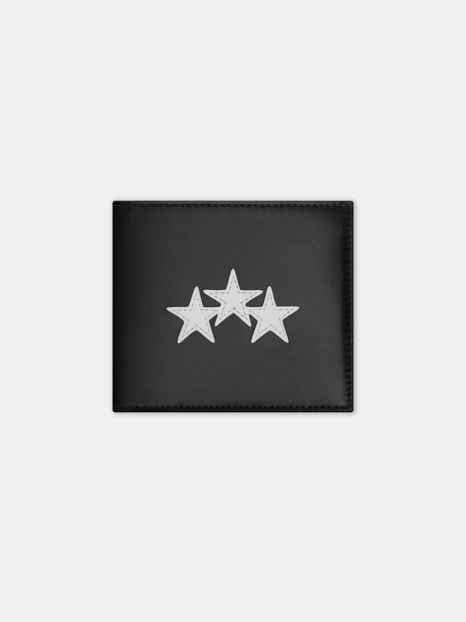 Product THREE STAR LEATHER BIFOLD - Black featured image