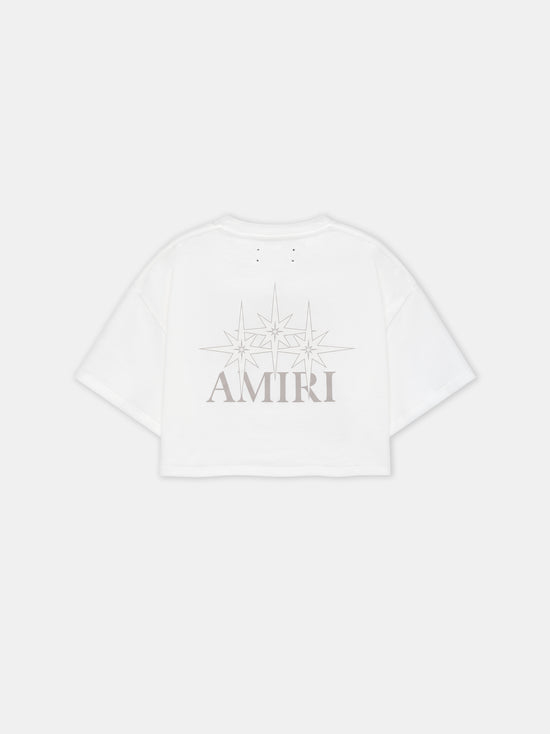 WOMEN - WOMEN'S AMIRI STARBURST CROPPED TEE - Ivory