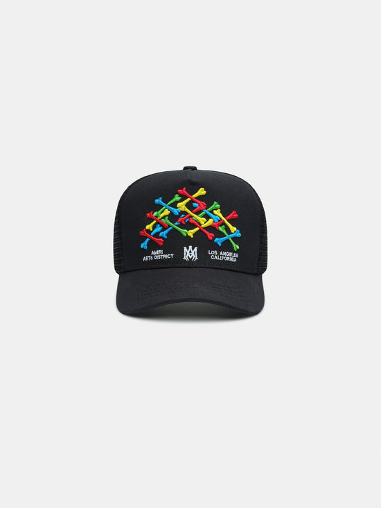KIDS - KIDS' BONES TRUCKER HAT - Black - AMIRI