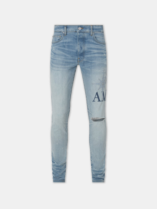 STARBURST APPLIQUE SKINNY JEAN - Perfect Indigo