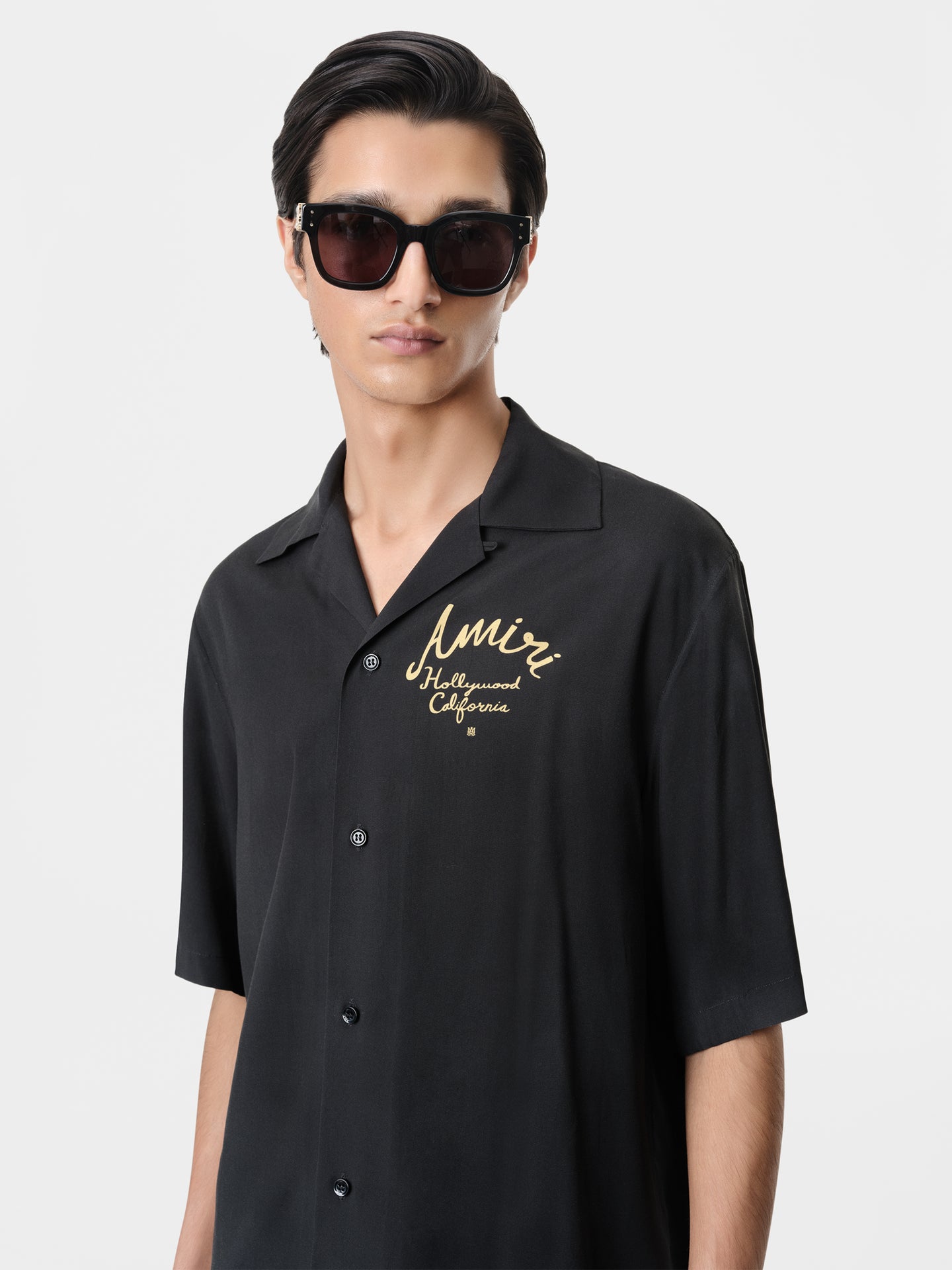 AMIRI HOLLYWOOD CAMP SHIRT - Black