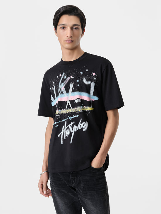 HOLLYWOOD LIGHTS TEE - Black