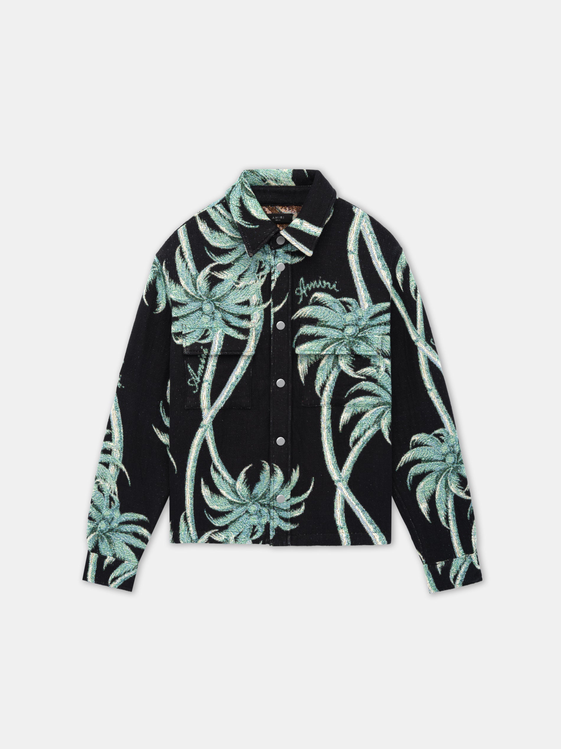 Product TWISTED PALMS TAPESTRY OVERSHIRT - Black featured image