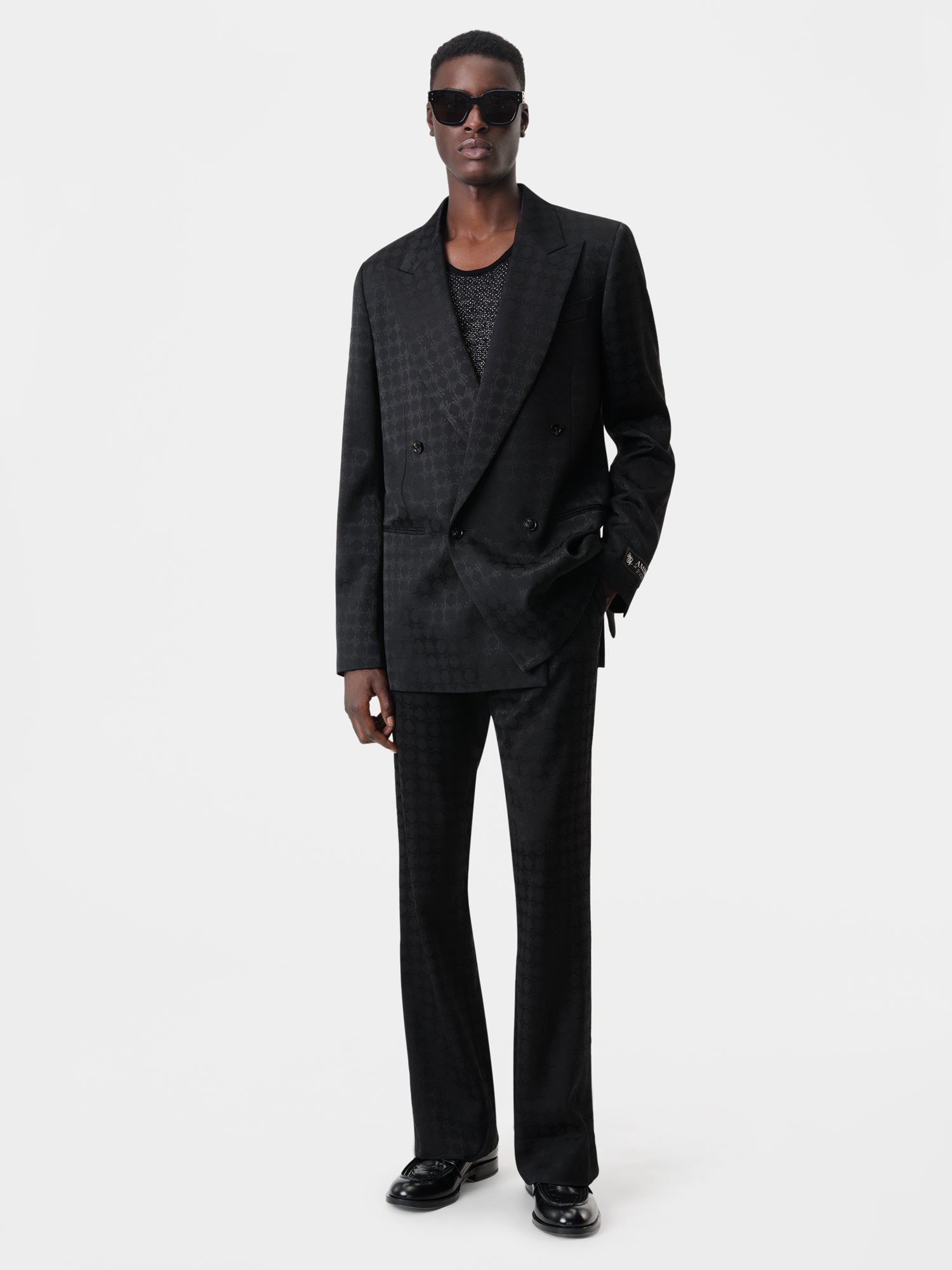 Product TONAL MA QUAD DOUBLE-BREASTED BLAZER - Black featured image