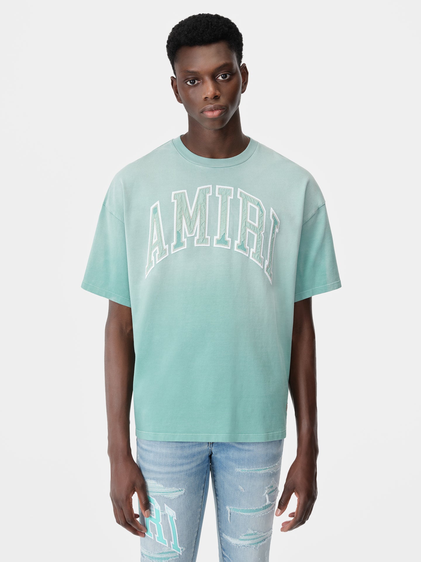 AMIRI VINTAGE OVERSIZED TEE - Sea Blue