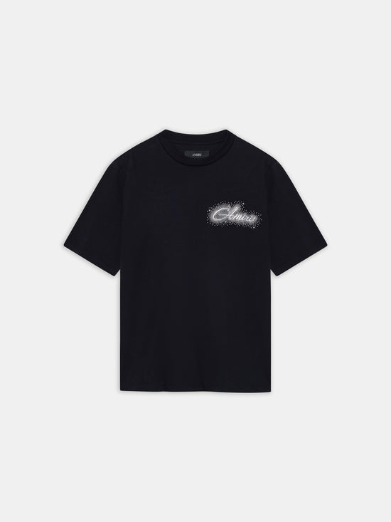 AMIRI CRYSTAL SCRIPT TEE - BLACK - AMIRI