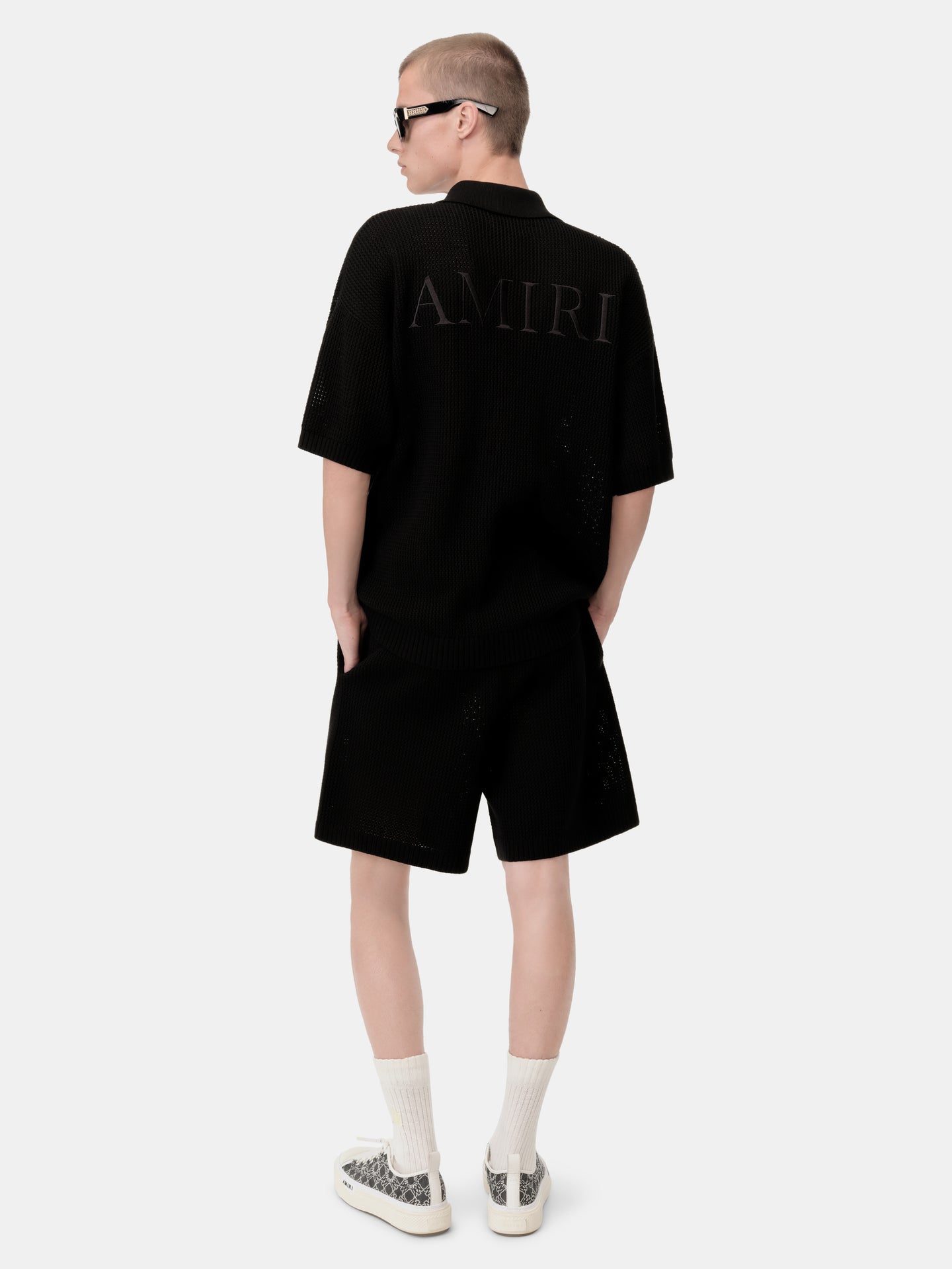 AMIRI CROCHET MESH SHORT - Black - AMIRI