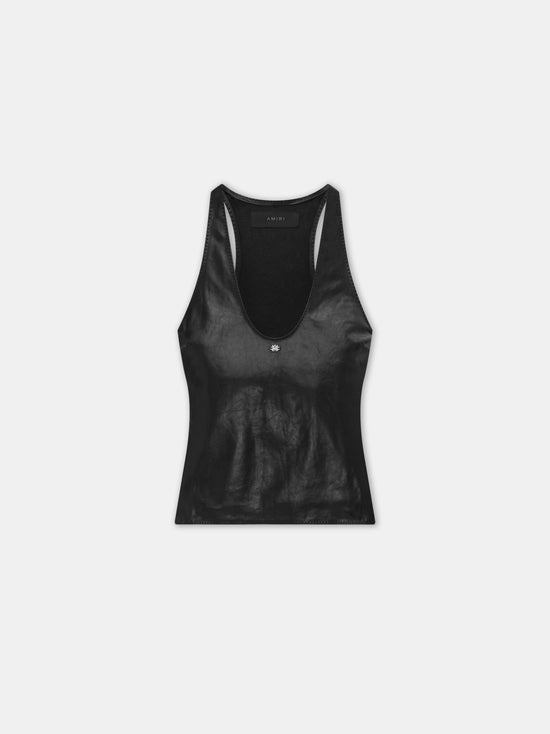 WOMEN - WOMEN'S MA LEATHER RACER BACK TANK - Black