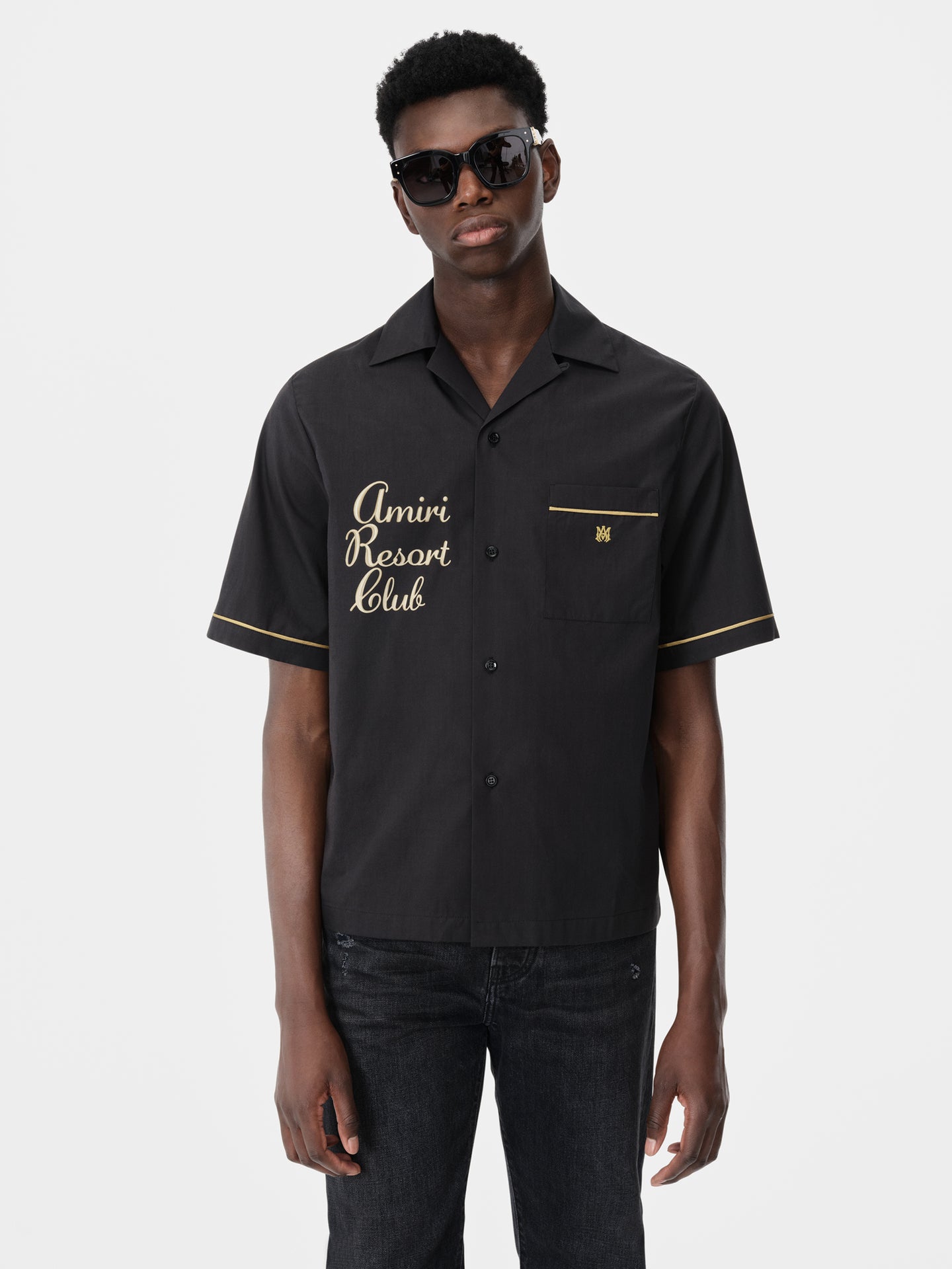 RESORT CLUB EMBROIDERED SHIRT - Black