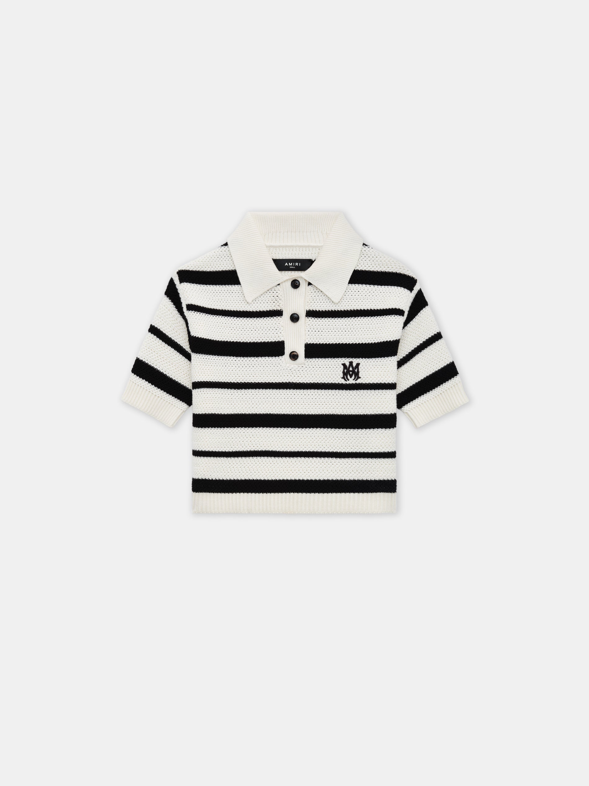 Product WOMEN - WOMEN'S MA STRIPED POLO - Black Alabaster featured image