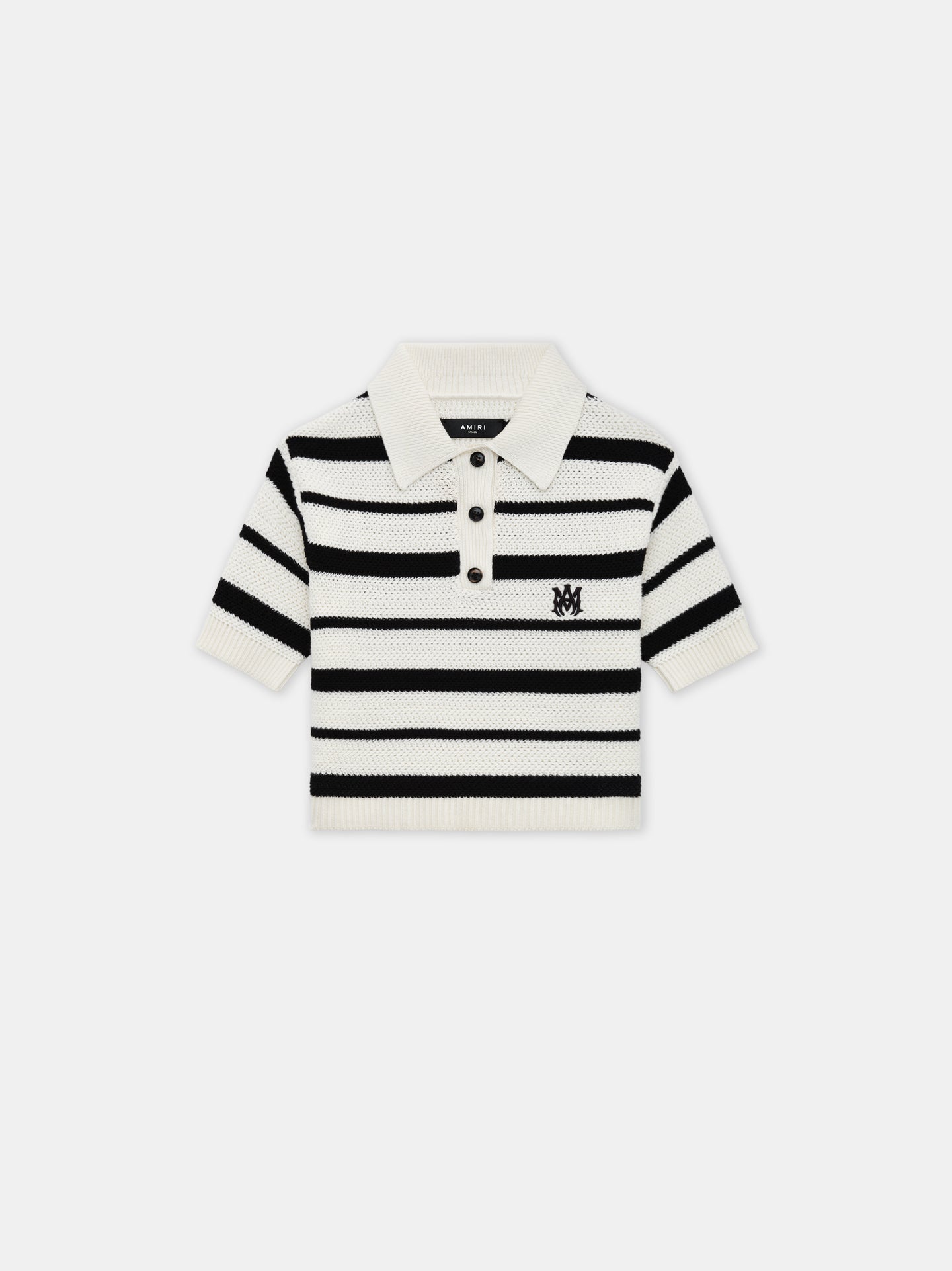 WOMEN - WOMEN'S MA STRIPED POLO - Black Alabaster