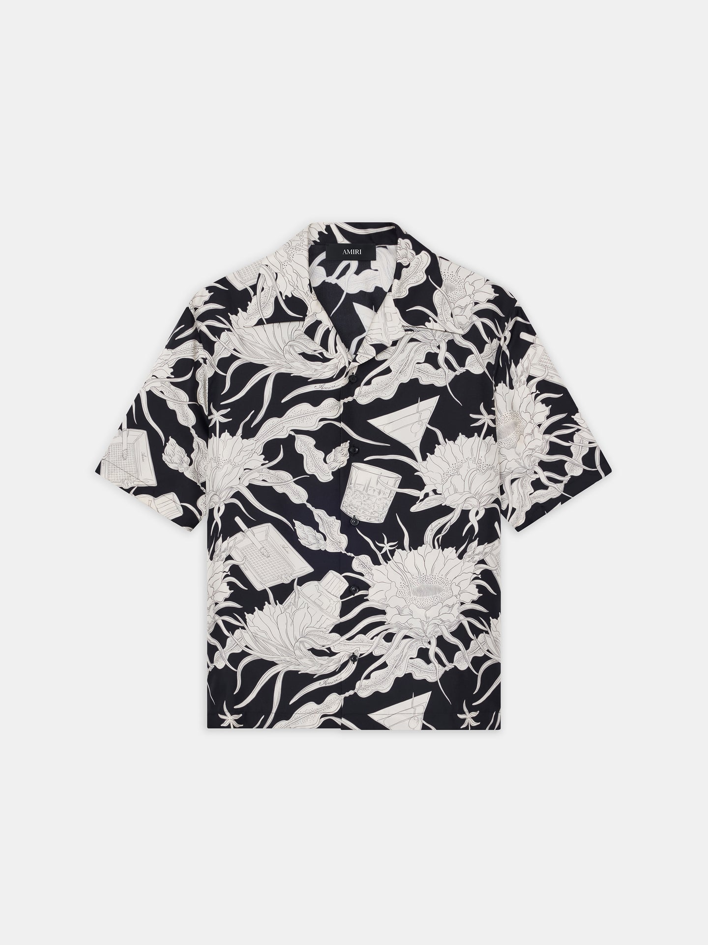 FLORAL BOWLING SHIRT - BLACK - AMIRI