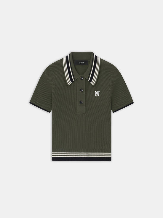 WOMEN - WOMEN'S MA STRIPE POLO - Dark Sage