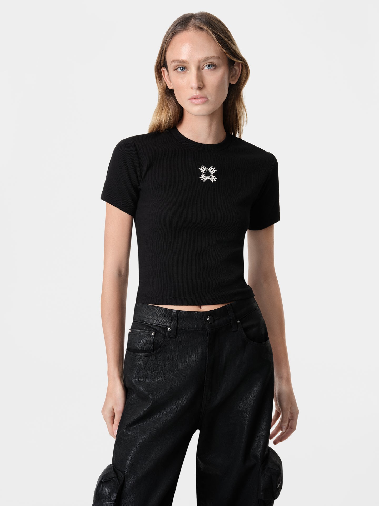 WOMEN - WOMEN'S MA QUAD BABY TEE - Black