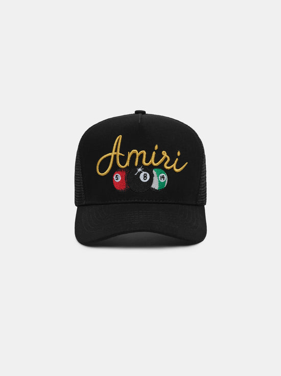 AMIRI BILLIARDS TRUCKER HAT - Black