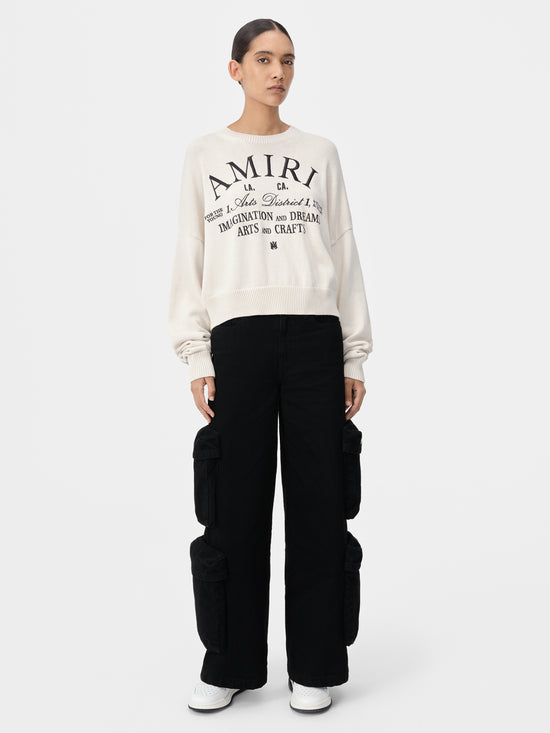 WOMEN - WOMEN'S AMIRI ARTS DISTRICT CREW - White