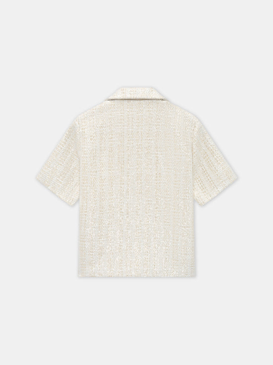 BOUCLE CAMP SHIRT - Alabaster