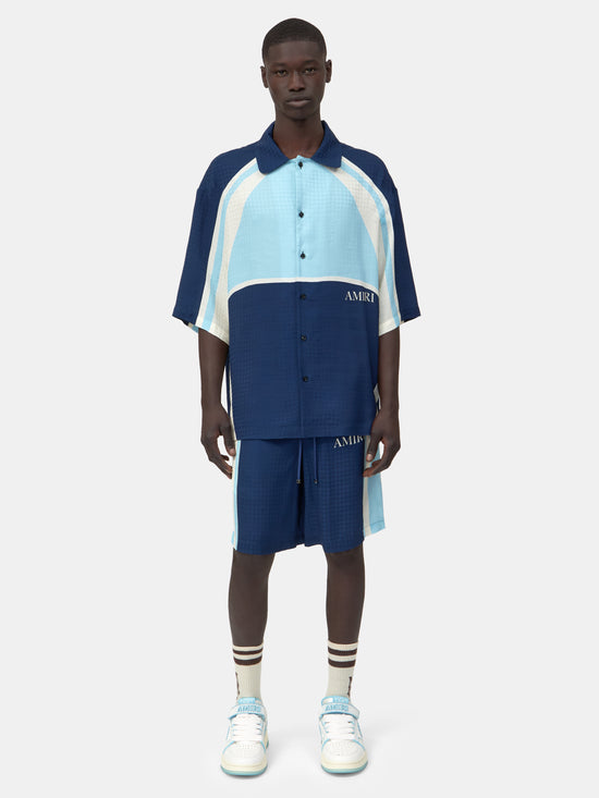 MA QUAD PANEL OVERSIZED CAMP SHIRT - Midnight Blue - AMIRI