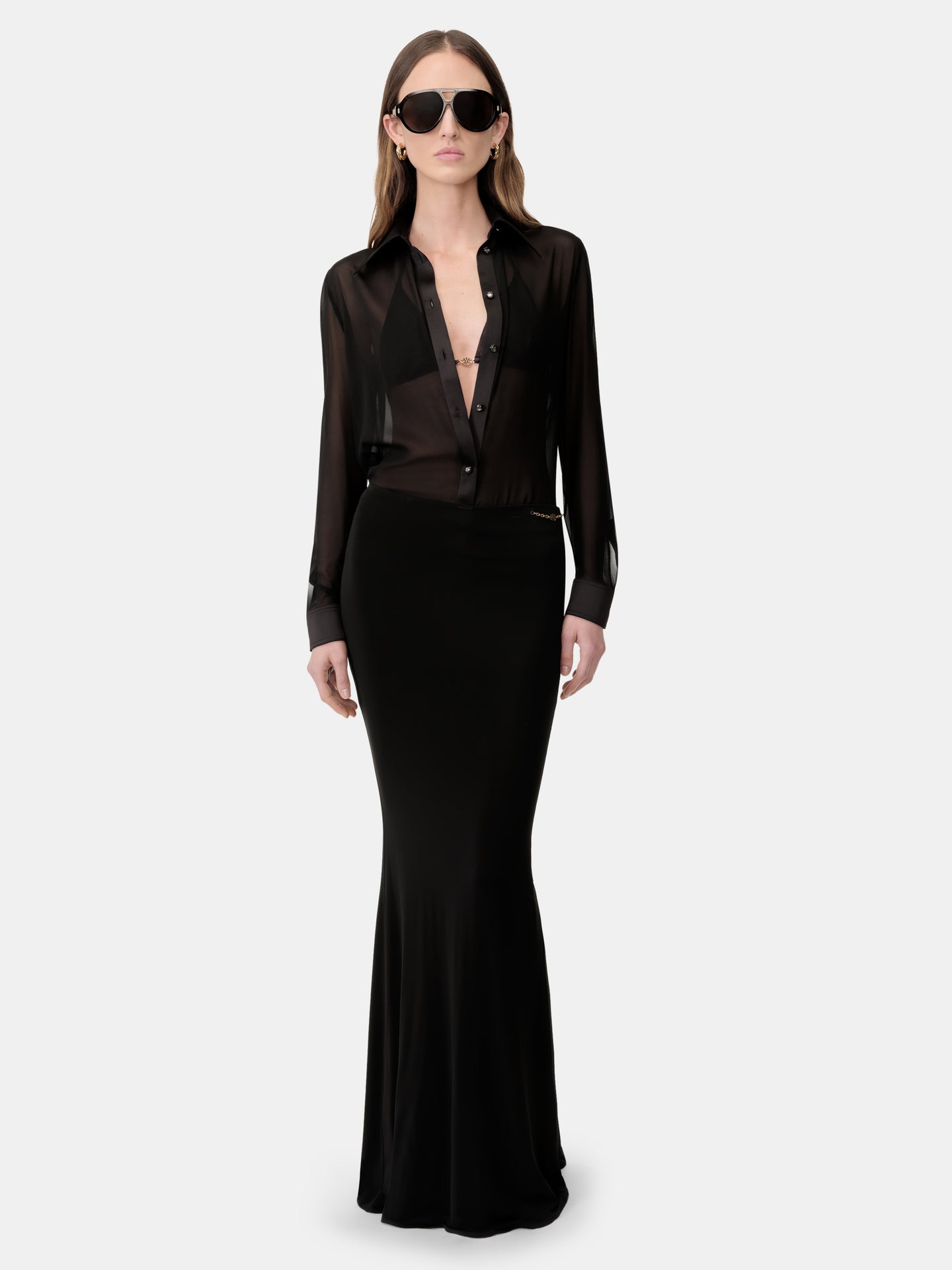 WOMEN - WOMEN'S MAXI SKIRT - Black - AMIRI