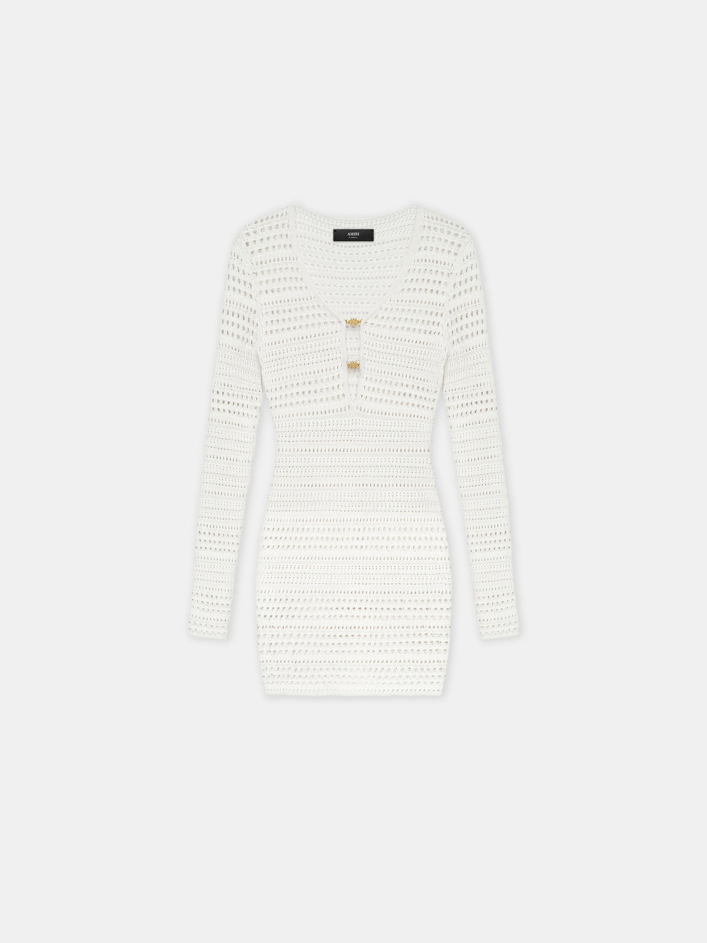 WOMEN - WOMEN'S CROCHET MINI DRESS - Ivory - AMIRI