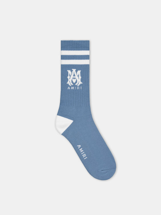 MA STRIPE SOCK - Dusty Blue