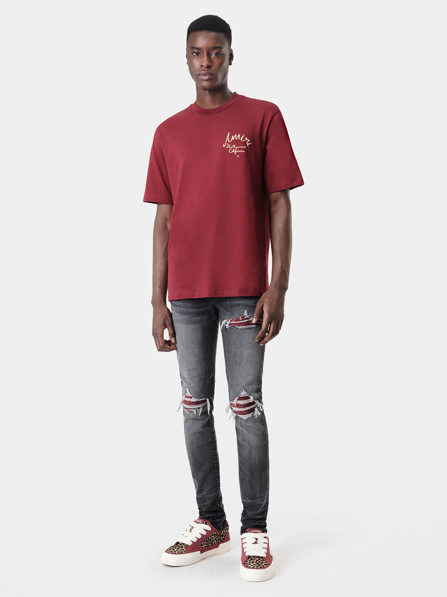 AMIRI HOLLYWOOD TEE - Burgundy