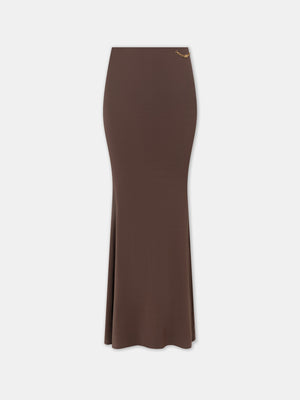 WOMEN - WOMEN'S MAXI SKIRT - Walnut Brown - AMIRI