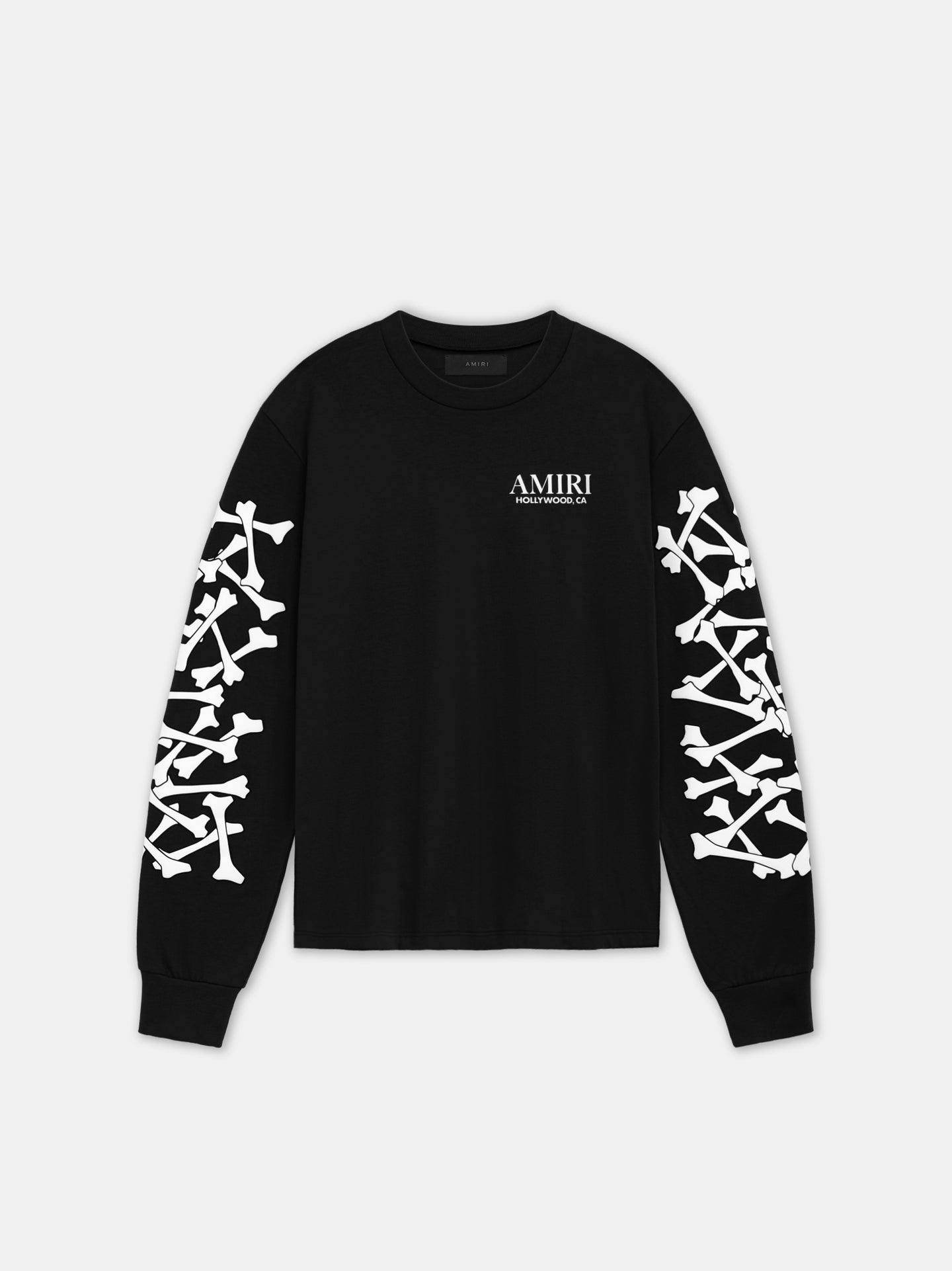 BONES STACKED LONG SLEEVE TEE - Black