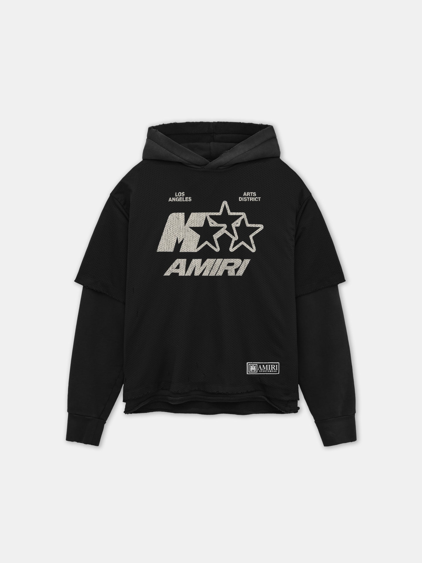 MA STAR MESH HOODIE - Black