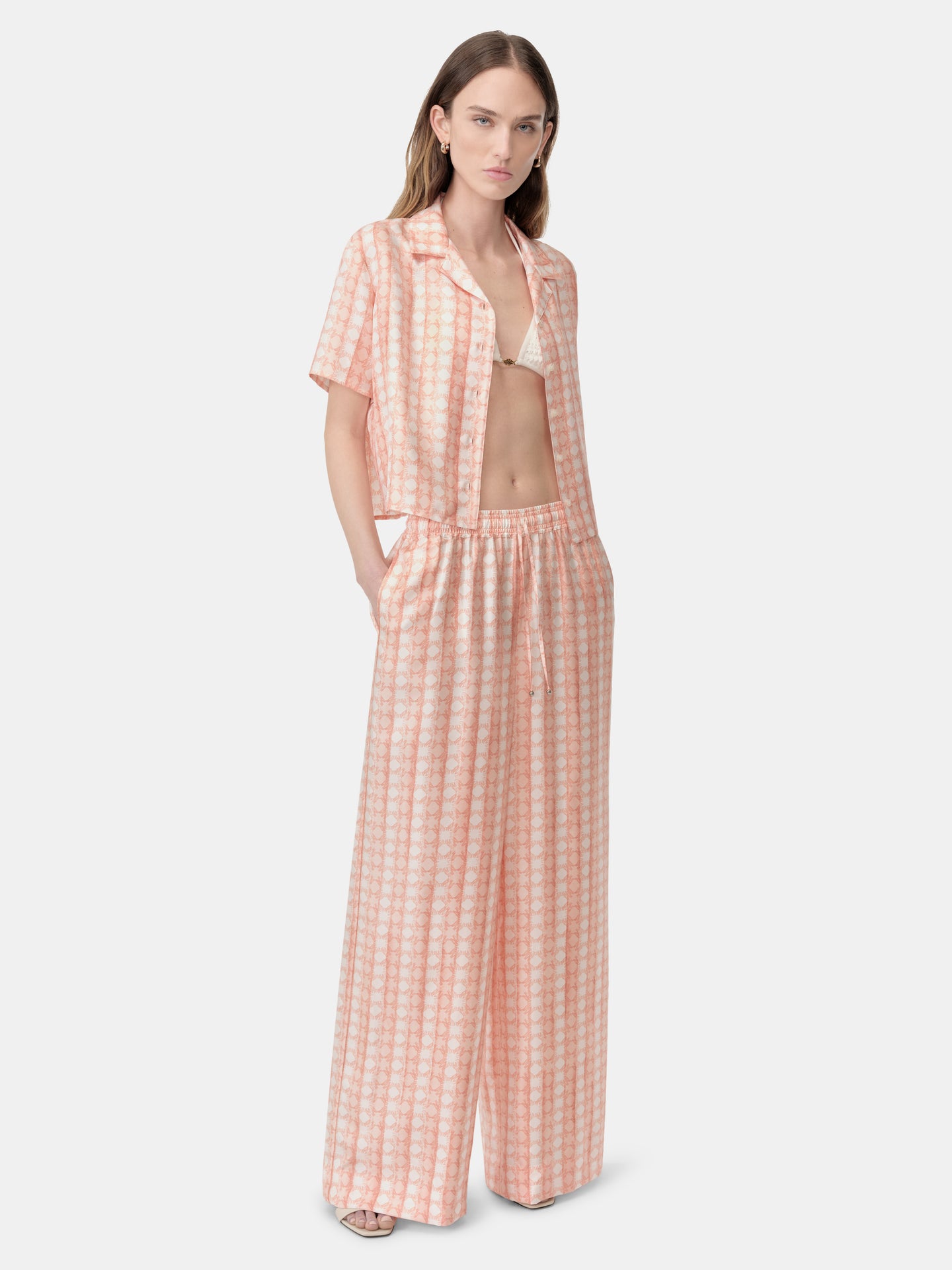 WOMEN - WOMEN'S MA QUAD SHIRT - Malibu Peach - AMIRI