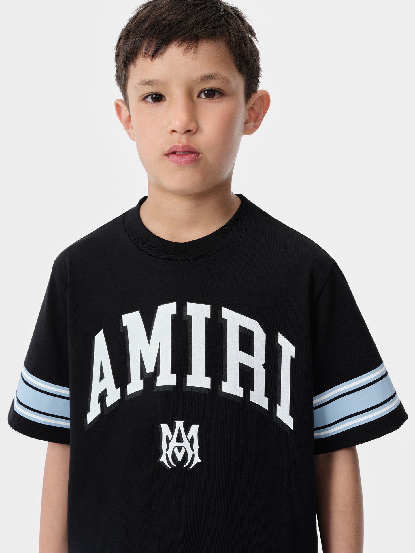 KIDS - KIDS' AMIRI STRIPE TEE - Black